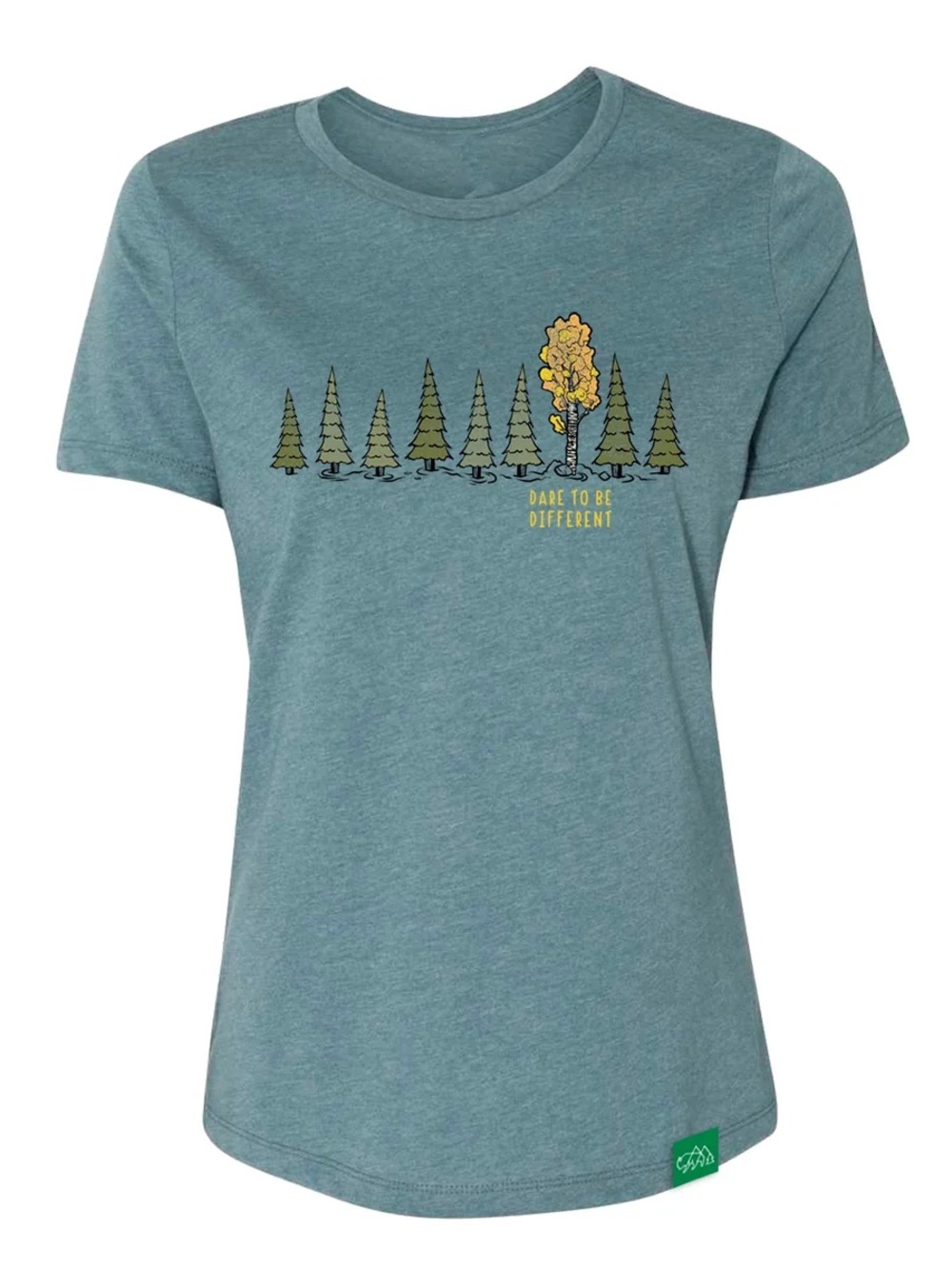 Wild Tribute Dare To Be Different Blue Graphic Tee - Women